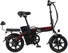 RDJM Bike RDJM Ebikes, 14-Inch Folding Electric Bicycle 48V240w20ah Pure Electric Endurance 70Km To 80Km Aluminum Alloy Shock-Absorbing Tubeless Tires for Takeaway (Color : Black)