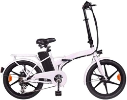 RDJM Electric Bike RDJM Ebikes, 20" Foldaway, 36V / 10AH City Electric Bike, 350W Assisted Electric Bicycle Sport Mountain Bicycle with Removable Lithium Battery for Adults (Color : White)
