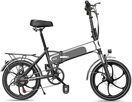 RDJM Electric Bike RDJM Ebikes, 20" Folding Electric Bike 350W Electric Bikes for Adults with 48V 10.4Ah / 12.5Ah Lithium Battery 7-Speed Al Alloy E-Bike for Commuting Or Traveling Black