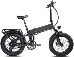 RDJM Electric Bike RDJM Ebikes, 20 Inch 500w Folding Electric Bike Cruise Control 48v 11.6ah Brushless Motor Removable Lithium Battery 8 Speed Kinetic Energy Recovery Bicycle for Adult Cycle Offroad Work Camping