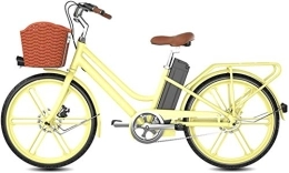 RDJM Electric Bike RDJM Ebikes, 24'' Adult e-Bike, Electric Bike for Woman Aluminum alloy frame Removable 36V 10AH Large Capacity Lithium-Ion Battery 250W Saddle Adjustable (Color : Beige)
