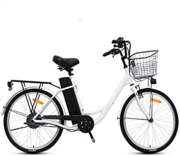 RDJM Bike RDJM Ebikes, 24 inch Adult Electric Bikes Bicycle, Portable Removable lithium battery 3 working modes Sports Outdoor Cycling, Gray (Color : White)