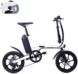 RDJM Electric Bike RDJM Ebikes, 250W Electric Bikes for Adult, 36V 13Ah Aluminum Alloy Ebikes Bicycles All Terrain, 16" Removable Lithium-Ion Battery Mountain Ebike, Blue (Color : White)