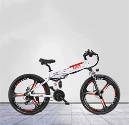 RDJM Electric Bike RDJM Ebikes, 26 Inch Adult Foldable Electric Mountain Bike, 48V Lithium Battery, With GPS Anti-Theft Positioning System Electric Bicycle, 21 Speed (Color : B)