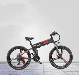 RDJM Electric Bike RDJM Ebikes, 26 Inch Adult Foldable Electric Mountain Bike, 48V Lithium Battery, With Oil Brake and GPS Anti-Theft Positioning System Electric Bicycle, 21 Speed (Color : B)