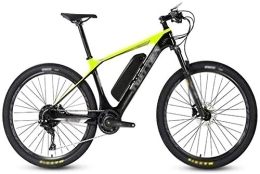 RDJM Electric Bike RDJM Ebikes, 26 inch carbon fiber Electric Bikes, LCD digital display control Mountain Bike 36V13Ah lithium battery Bicycle Outdoor Cycling (Color : Yellow)
