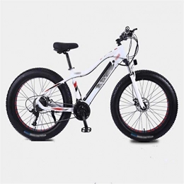 RDJM Bike RDJM Ebikes, 26 inch Electric Bikes Bike, Smart Meter display 36V 10A hidden battery Bikes Double Disc Brake 4.0 Fat tire Bicycle (Color : White)