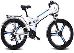 RDJM Bike RDJM Ebikes, 26 inch Folding Electric Bikes Bicycle Mountain, 48V10Ah lithium battery 21 speed Adult Bike GPS positioning Sports Cycling (Color : White)