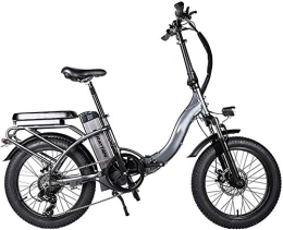 RDJM Electric Bike RDJM Ebikes, 750w 20"×4.0 Foldingelectric Bike 48v 13ah Removable Lithium Battery 7 Speed Brushless Motor Adult Bicycle 4.0 All-terrain Fat Tire 4-6 Hours Battery Life (Color : Gray)