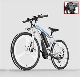 RDJM Electric Bike RDJM Ebikes, Adult 26 Inch Electric Mountain Bike, 48V Lithium Battery Electric Bicycle, With anti-theft alarm / fixed-speed cruise / 5-gear assist / 21 Speed (Color : A)