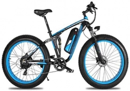 RDJM Electric Bike RDJM Ebikes, Aluminum alloy Electric Bikes, 26inch Tires Double Disc Brake Adult Bicycle LCD display shock-absorbing front fork Bike All terrain Outdoor (Color : Blue)