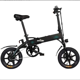 RDJM Electric Bike RDJM Ebikes, Aluminum alloy Folding Electric Bikes, LED headlights 250W Bike Adult Bicycle Work Out Sports Cycling (Color : Black)