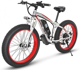 RDJM Electric Bike RDJM Ebikes, Electric Bicycle, 26-inch Electric Mountain Bike, with Removable Large-Capacity Lithium-ion Battery (48V 17.5ah 500W), for Men’s Outdoor Cycling and Travel Off-Road Bicycles (Color : Whi