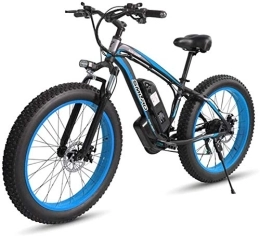 RDJM Bike RDJM Ebikes, Electric Bicycle 48V 27 Speed Disc Brake Aluminum Alloy 15AH Lithium Battery 26" 4.0 Wide Wheel Snowmobile Suitable for Commuting Travel with A Maximum Load of 150 Kg (Color : Blue)