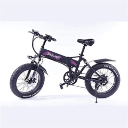 RDJM Electric Bike RDJM Ebikes, Electric Bicycle Folding Snow Lithium Battery Wide Tire Electric Bicycle Adult Commuter Fitness Aluminum Alloy 350W, Purple, 36V