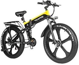 RDJM Bike RDJM Ebikes, Electric Bike, Folding E-Bike With 48V 12.8AH Removable Charging Lithium Battery / 21 Speed / 26Inch Super Lightweight, Urban Commuter Bicycle For Ault Men Women (Color : Yellow)