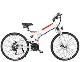 RDJM Electric Bike RDJM Ebikes, Electric Bike Folding Electric Mountain Bike with 24" Super Lightweight Aluminum Alloy Electric Bicycle, Premium Full Suspension And 21 Speed Gears, 350 Motor, Lithium Battery 48V