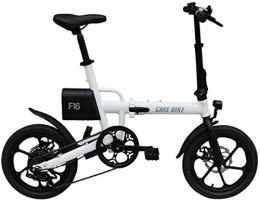 RDJM Electric Bike RDJM Ebikes, Electric Bike Removable Lithium-Ion Battery Folding Electric Bike 36V 250W 7.8Ah for City Commuting Outdoor Cycling Travel Work Out (Color : White)