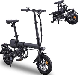 RDJM Electric Bike RDJM Ebikes, Electric Folding Bike Lightweight Foldable Compact Ebike, 12 Inch Wheels, Pedal Assist Unisex Bicycle, Max Speed 25 Km / H, Portable Easy To Store in Caravan, Motor Home, Boat