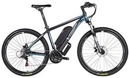 RDJM Electric Bike RDJM Ebikes, Electric mountain bike, 36V10AH lithium battery hybrid bicycle, (26-29 inches) bicycle snowmobile 24 speed gear mechanical line pull disc brake three working modes, Blue, 16 * 17in