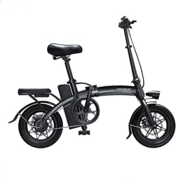 RDJM Bike RDJM Ebikes Fast Electric Bikes for Adults Portable and Easy to Store Lithium-Ion Battery and Silent Motor Thumb Throttle with LCD Speed Display (Color : Black)