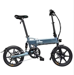 RDJM Bike RDJM Ebikes, Folding Ebike 16'' Electric Bike 250W Aluminum Electric Bicycle with Pedal for Adults and Teens, Or Sports Outdoor Cycling Travel Commuting, Shock Absorption Mechanism (Color : Gray)