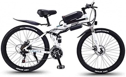 RDJM Electric Bike RDJM Ebikes, Folding Electric Bicycles, 26 Mountain Electric Bicycles with 350W Electric Motors, Commuter high-Carbon Steel Dual-disc City Bicycles, Adult Cycling Exercise Bikes (Color : White)