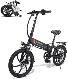 RDJM Electric Bike RDJM Ebikes, Folding Electric Bike, 350W Motor 20 inch Urban Commuter Electric Bike for Adults 48V 10.4Ah Removable Lithium Battery 7-speed Gear and Three Working Modes (Color : Black)