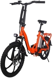 RDJM Bike RDJM Ebikes, Folding Electric Bike for Adults, Dual Disc Brakes 20 Inch City Commute Ebike 36V Removable Lithium Battery 250W Motor LCD Display (Color : Orange)