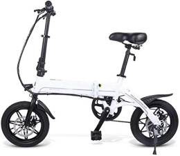 RDJM Electric Bike RDJM Ebikes, Folding Electric Bike for Adults14 aluminum Alloy 36v250w Commute Ebike 7.5ah Battery Professional 7 Speed Transmission Gears Disc Brake Bicycle for Sports Outdoor Travel (Color : White)