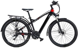 RDJM Electric Bike RDJM Ebikes, Mountain Electric Bike, 27.5 Inch Travel Electric Bicycle Dual Disc Brakes with Mobile Phone Size LCD Display 27 Speed Removable Battery City Electric Bike for Adults