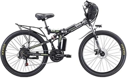RDJM Electric Bike RDJM Electric Bike, 500W Bicycle, 48V 10 / 13AH Removable Lithium Battery, Lightweight Folding Mountain E-Bicycle for Outdoor Cycling Travel Work Out (Color : Black, Size : 10AH)