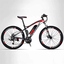 RDJM Electric Bike RDJM Electric Bike, Bike, 26" Mountain Bike for Adult, All Terrain 27-speed Bicycles, 50KM Pure Battery Mileage Detachable Lithium Ion Battery, Smart Mountain Ebike for Adult