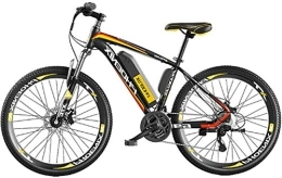 RDJM Electric Bike RDJM Electric Bike, Bikes for Adult, 26" Magnesium Alloy Ebikes Bicycles, 250W 36V 8 / 10 / 14Ah Removable Lithium-Ion Battery Mountain Ebike for Mens (Color : Yellow, Size : 120KM)