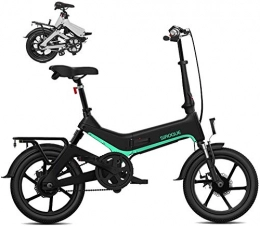 RDJM Bike RDJM Electric Bike Electric Bike, Foldablke 16 Inch 36V E-bike With 7.8Ah Lithium Battery, City Bicycle Max Speed 25 Km / h, Disc Brake (Color : Black)
