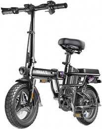 RDJM Bike RDJM Electric Bike Electric Bikes for Adults, Folding E-Bike, Max Speed 25Km / H, Max Load 150KG, 48V Lithium-Ion Battery, Eco-Friendly Bike for Urban Commuter (Color : Black, Size : 400KM)