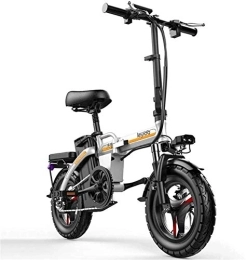 RDJM Electric Bike RDJM Electric Bike, Fast Electric Bikes for Adults 48V Removable Lithium Battery 14 inch Wheels Led Battery Light Silent Motor Folding Portable Lightweight with USB Charging Port for Adult