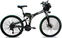 RDJM Electric Bike RDJM Electric Bike, Mountain Bike, 48V Electric Mountain Bike, 26 Inch Folding E-bike with 4.0" Fat Tyres Spoke Wheels, Premium Full Suspension, Red (Color : Black)