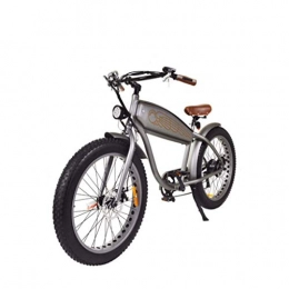 Retro Vintage Harley Electric Bike Snow Mountain Electric 4.0Zoll Tire Bike Ebike with 250W Brushless Motor And 36V Lithium Battery Driving, 45-55 Km