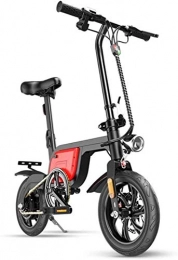 REWD Bike REWD Foldable Electric Bike Bicycle for Adults Electric Assist Bike with 12" Shock-absorbing Tires, Maximum 50KM Running Distance, Aluminum Alloy Frame, Double Disc Brak, Portable Commuting Tool