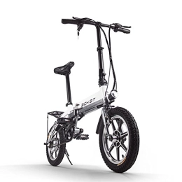 RICH BIT Electric Bike RICH BIT Adult Folding Electric Bicycle, 250w 36v Brushless Motor Mountain Bike And 10.2ah Lg Lithium Battery, Portable Exercise Bike (White)