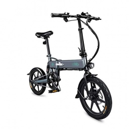 Rindasr Electric Bike Rindasr 16" Lightweight Folding electric bicycle6-stage variable speed three-files power assist system7.8Ah lithium battery / Aluminum alloy 250W electric Mountain bike bicycle (Color : Gray)