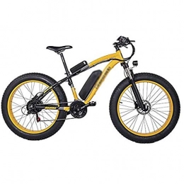 Rindasr Bike Rindasr 26 Inch fold Electric Bicycle adult, 21 Speed electric Mountain bike, 48V 17Ah Large Capacity Battery, 5 Level Pedal Assistelectric bicycle kit (Color : Yellow)