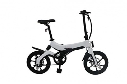 RoxTop Electric Bike RoxTop Electric Bikes Foldable Lightweight 250W 36V Front Double Disc Brake Warning Folding E-bike City Bicycle Maximum Loading 1220kg Max Speed 25km / h Ideal For Adults Men Women Youth (White)