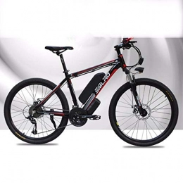 RPHP Electric Bike RPHP Lithium Battery Mountain Electric Bike Bicycle 26 Inch 48V 15AH 350W 27 Speed Ebike Potencia-Black red
