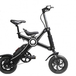 RPHP Electric Bike RPHP12 inch folding electric bicycle aluminum alloy lithium battery bicycle mini adult electric bicycle parent-child children electric car-8.7ah Two seat_black