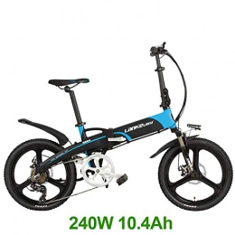 RPHP Electric Bike RPHP20 inch folding bicycle integrated magnesium alloy wheels folding electric mountain bike 5 level auxiliary-240W10.4A BKBE