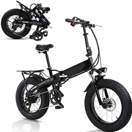 RSTJ-Sjef Electric Bike RSTJ-Sjef Folding Electric Bike 7 Speed Ebike, 350W Fat Tire Electric Commuter Bicycle with 48V 10AH Removable Lithium-Ion Battery