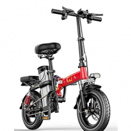 RVTYR Bike RVTYR Wenore Electric Bicycle Smart Folding Electric Bike 14Inch Mini Electric Bicycle 48V30A / 32A LG Lithium Battery City Ebike 350W Powerful Mountain Ebike hybrid bikes mens (Color : Red)