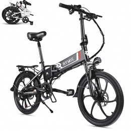 Rymic Electric Bike Rymic 20'' Folding Electric Bike for 250 / 350W Motor, with Removable 48V 10.4Ah Lithium Battery for Adults, 7 Speed Shifter Electric Bicycle Handle LCD Meter Quick Delivery